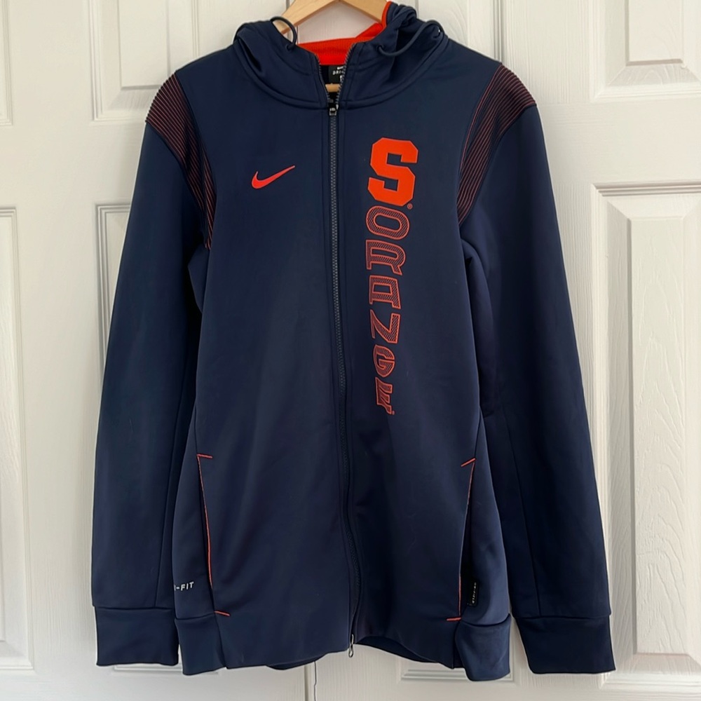 Nike Men’s Navy Dri-fit hooded zip up. Syracuse University. Like new!